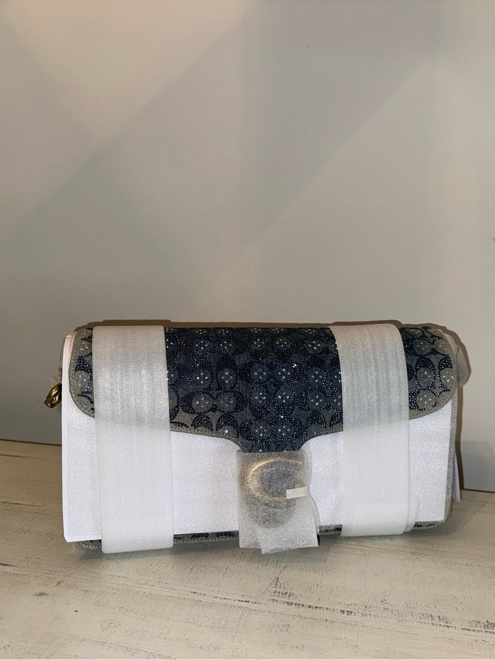 COACH Tabby 36 Crystal Signature Jacquard Denim Bag Limited Edition Sold Out